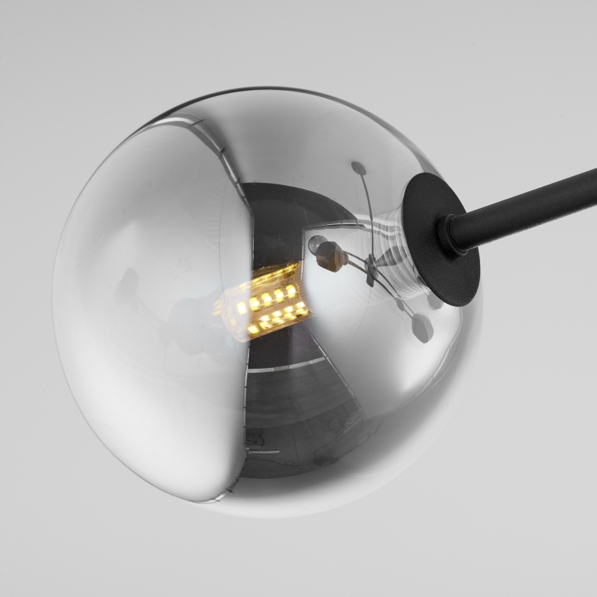 Jupiter 1975 - Candeeiro suspenso MOKA 4xGU10/10W/230V + 4xG9/10W/230V preto/cromado brilhante