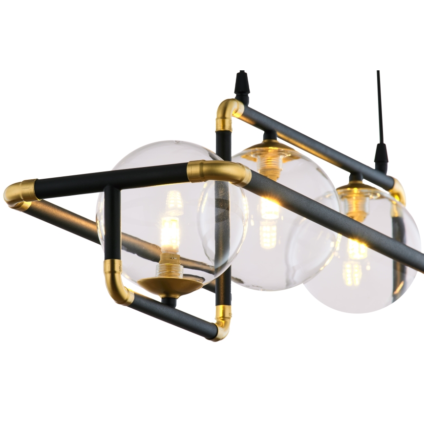 Jupiter 1982 - Candeeiro suspenso ZAFRA 4xG9/10W/230V preto