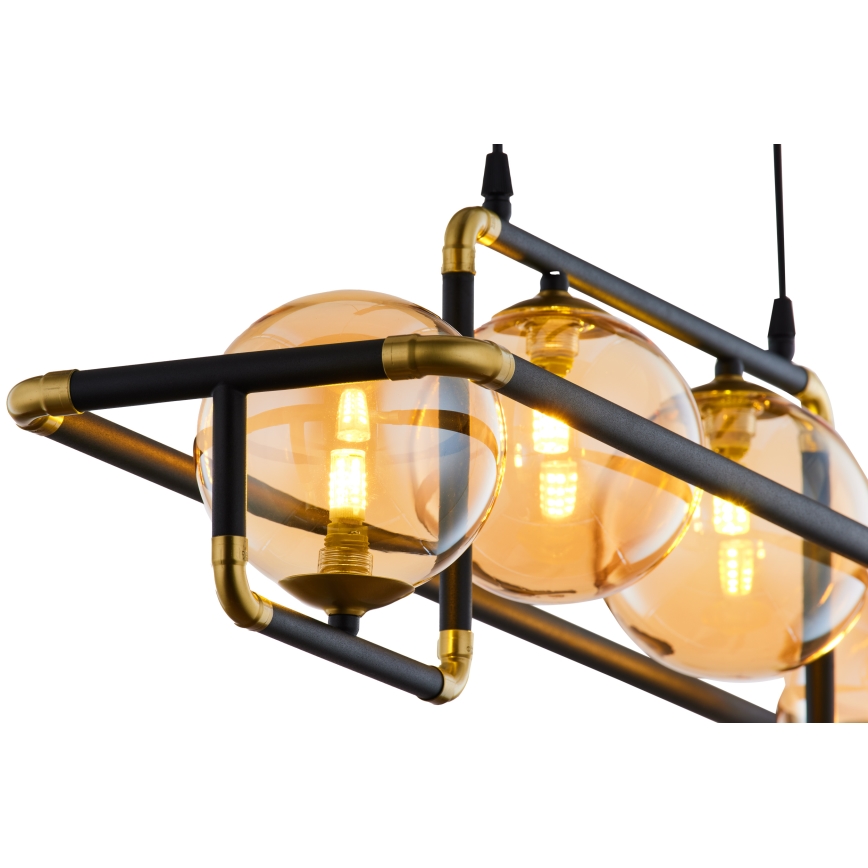 Jupiter 1983 - Candeeiro suspenso ZAFRA 4xG9/10W/230V preto/bege