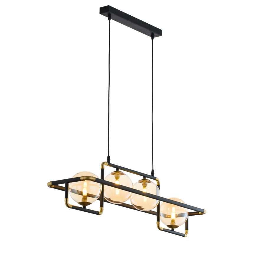 Jupiter 1983 - Candeeiro suspenso ZAFRA 4xG9/10W/230V preto/bege