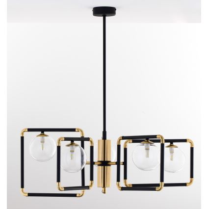 Jupiter 1985 - Candelabro suspenso IBRA 5xG9/10W/230V preto/dourada