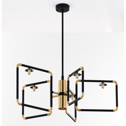 Jupiter 1985 - Candelabro suspenso IBRA 5xG9/10W/230V preto/dourada
