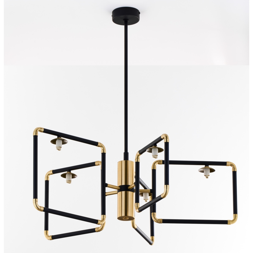 Jupiter 1985 - Candelabro suspenso IBRA 5xG9/10W/230V preto/dourada
