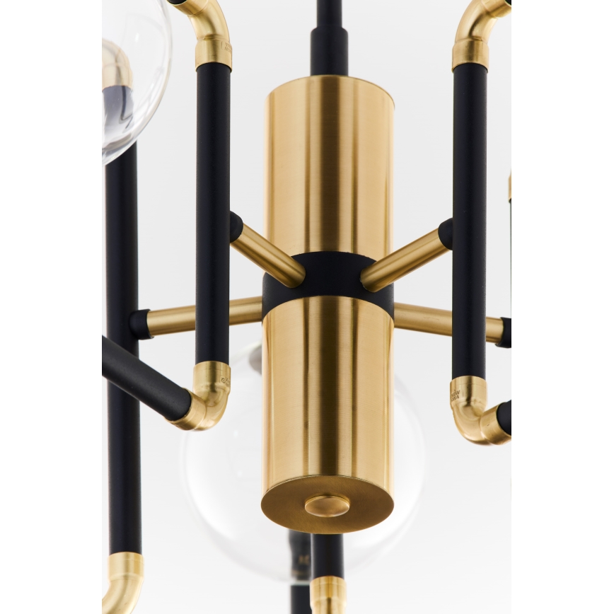 Jupiter 1985 - Candelabro suspenso IBRA 5xG9/10W/230V preto/dourada