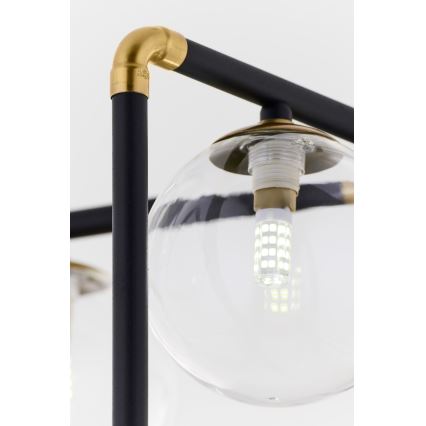 Jupiter 1985 - Candelabro suspenso IBRA 5xG9/10W/230V preto/dourada