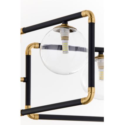 Jupiter 1985 - Candelabro suspenso IBRA 5xG9/10W/230V preto/dourada