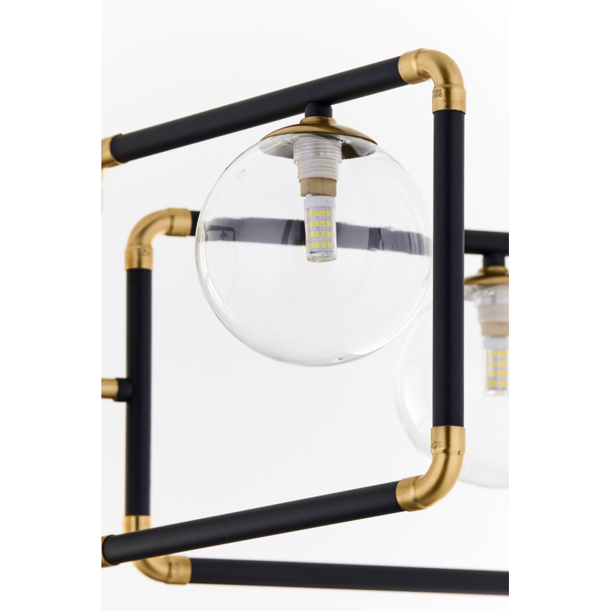 Jupiter 1985 - Candelabro suspenso IBRA 5xG9/10W/230V preto/dourada