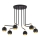 Jupiter 1987 - Candelabro suspenso VILAR 6xGU10/10W/230V preto/dourada