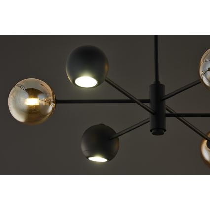 Jupiter 1993 - Candeeiro suspenso MOKA 3xGU10/10W/230V + 3xG9/10W/230V preto/bege