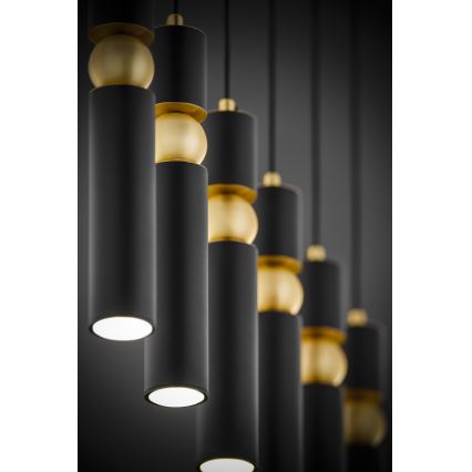 Jupiter 2005 - Candeeiro suspenso ALAS 6xGU10/10W/230V preto/dourado