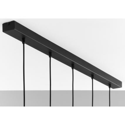 Jupiter 2012 - Candeeiro suspenso ALAS 5xGU10/10W/230V preto/dourado