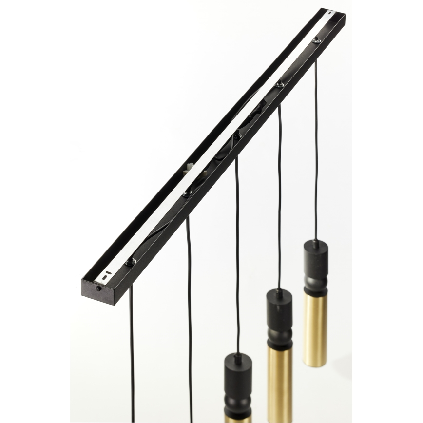 Jupiter 2012 - Candeeiro suspenso ALAS 5xGU10/10W/230V preto/dourado