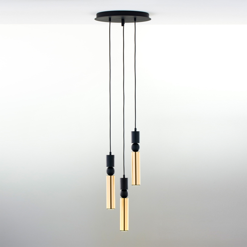 Jupiter 2016 - Candeeiro suspenso ALAS 3xGU10/10W/230V dourado/preto