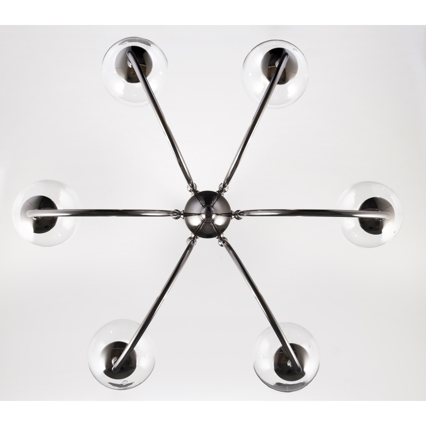 Jupiter 2022 - Candeeiro suspenso BRILLANTE 6xG9/10W/230V cromado brilhante