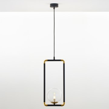 Jupiter 2023 - Candeeiro suspenso ZAFRA 1xG9/10W/230V preto/dourado/transparente
