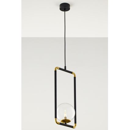 Jupiter 2023 - Candeeiro suspenso ZAFRA 1xG9/10W/230V preto/dourado/transparente