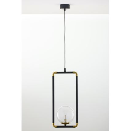 Jupiter 2023 - Candeeiro suspenso ZAFRA 1xG9/10W/230V preto/dourado/transparente