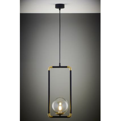 Jupiter 2023 - Candeeiro suspenso ZAFRA 1xG9/10W/230V preto/dourado/transparente
