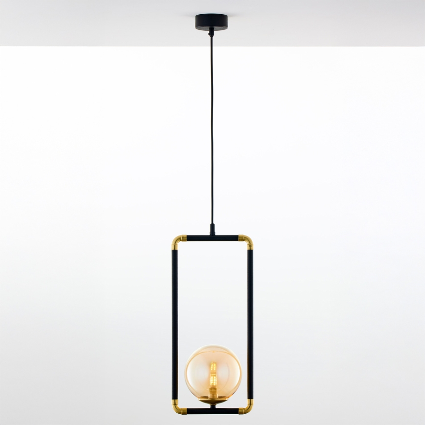 Jupiter 2024 - Candeeiro suspenso ZAFRA 1xG9/10W/230V preto/dourado/bege