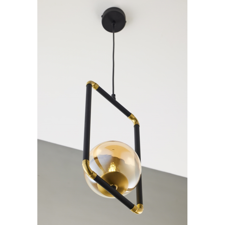 Jupiter 2024 - Candeeiro suspenso ZAFRA 1xG9/10W/230V preto/dourado/bege