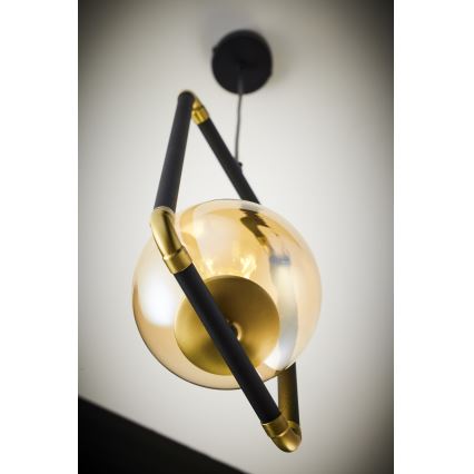 Jupiter 2024 - Candeeiro suspenso ZAFRA 1xG9/10W/230V preto/dourado/bege