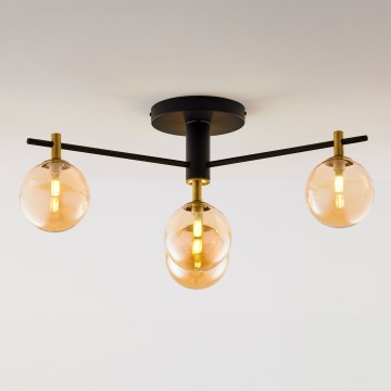 Jupiter 2031 - Candeeiro integrado FIGARO 4xG9/10W/230V preto/dourado/bege