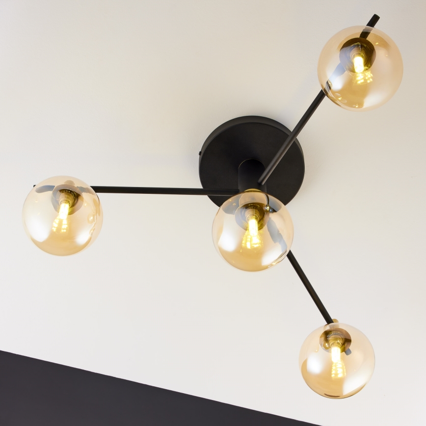 Jupiter 2031 - Candeeiro integrado FIGARO 4xG9/10W/230V preto/dourado/bege