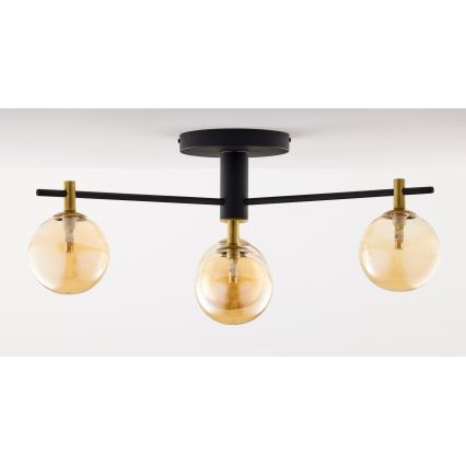 Jupiter 2031 - Candeeiro integrado FIGARO 4xG9/10W/230V preto/dourado/bege