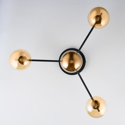 Jupiter 2031 - Candeeiro integrado FIGARO 4xG9/10W/230V preto/dourado/bege