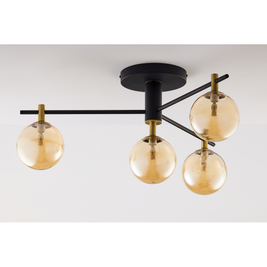 Jupiter 2031 - Candeeiro integrado FIGARO 4xG9/10W/230V preto/dourado/bege