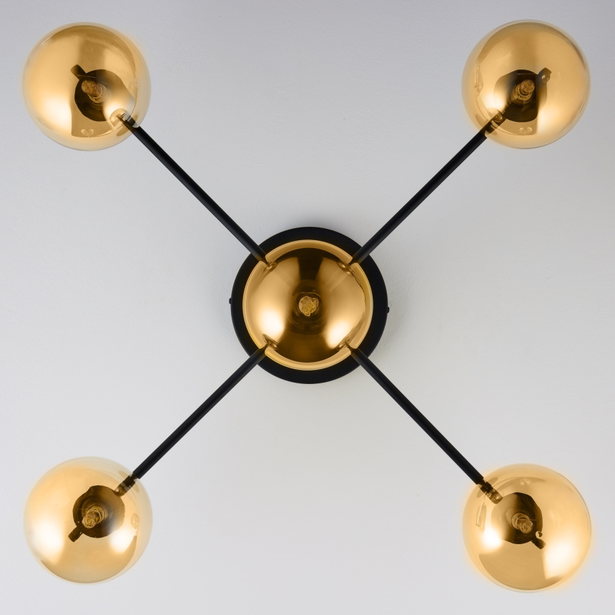 Jupiter 2032 - Candeeiro integrado FIGARO 5xG9/10W/230V preto/dourado/bege