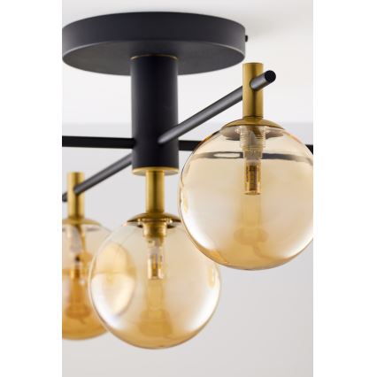 Jupiter 2032 - Candeeiro integrado FIGARO 5xG9/10W/230V preto/dourado/bege