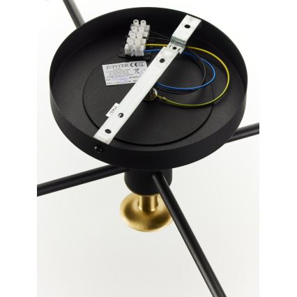 Jupiter 2032 - Candeeiro integrado FIGARO 5xG9/10W/230V preto/dourado/bege