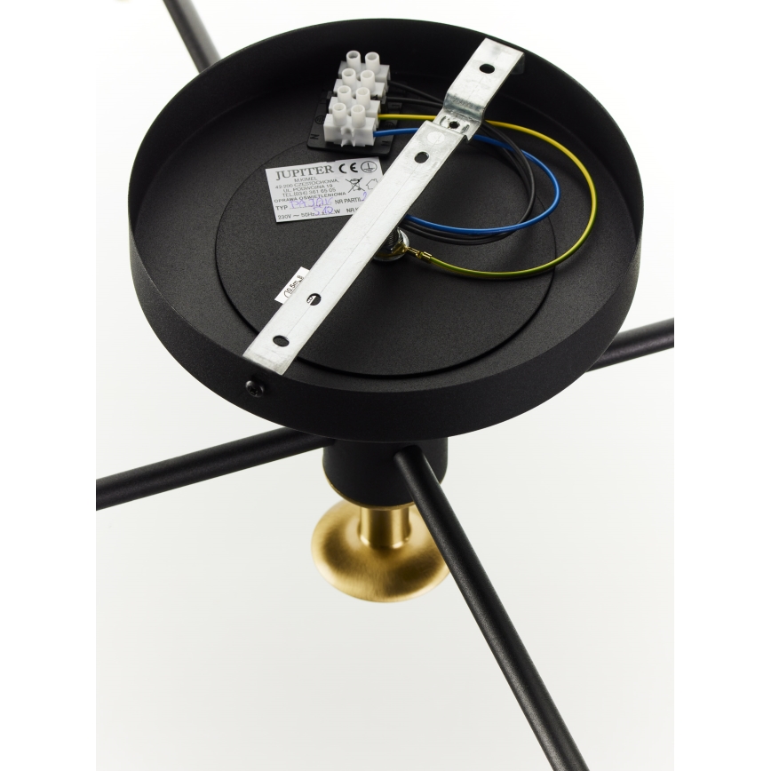 Jupiter 2032 - Candeeiro integrado FIGARO 5xG9/10W/230V preto/dourado/bege