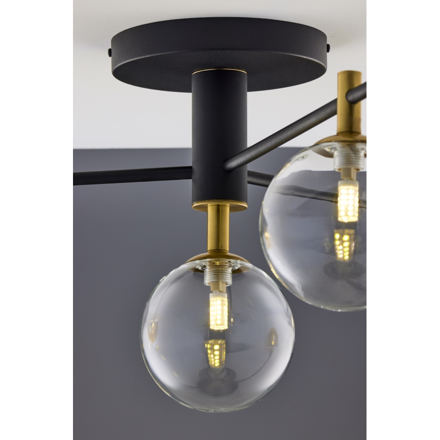 Jupiter 2034 - Candeeiro integrado FIGARO 4xG9/10W/230V preto/dourado/bege/transparente