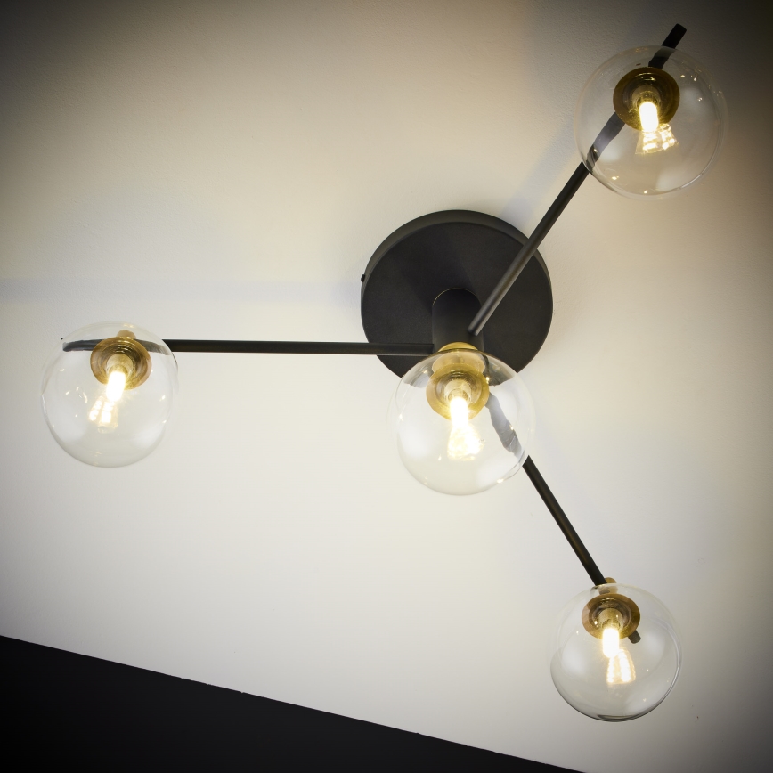 Jupiter 2034 - Candeeiro integrado FIGARO 4xG9/10W/230V preto/dourado/bege/transparente