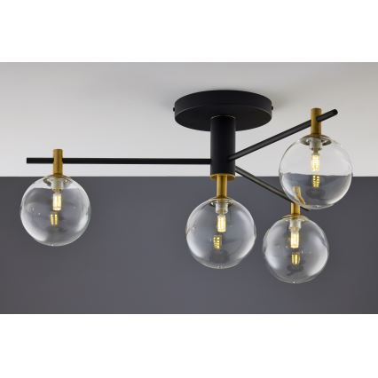 Jupiter 2034 - Candeeiro integrado FIGARO 4xG9/10W/230V preto/dourado/bege/transparente