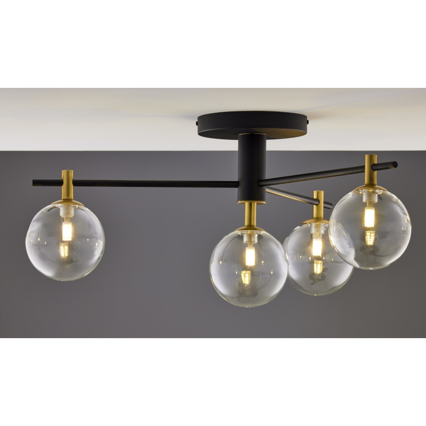 Jupiter 2034 - Candeeiro integrado FIGARO 4xG9/10W/230V preto/dourado/bege/transparente