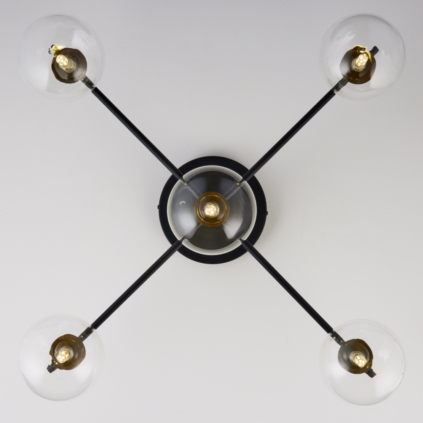 Jupiter 2035 - Candeeiro integrado FIGARO 5xG9/10W/230V preto/dourado/bege/transparente