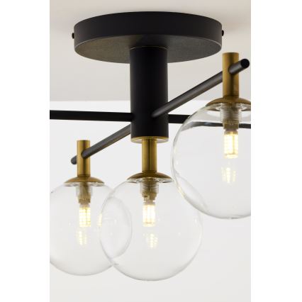 Jupiter 2035 - Candeeiro integrado FIGARO 5xG9/10W/230V preto/dourado/bege/transparente