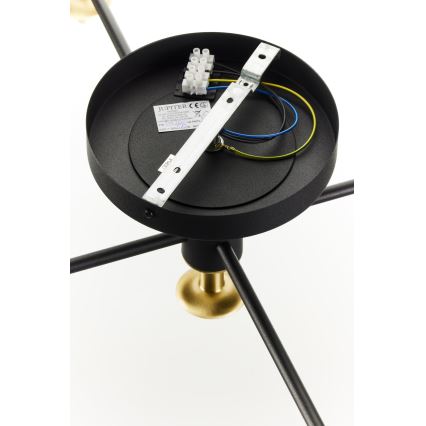 Jupiter 2035 - Candeeiro integrado FIGARO 5xG9/10W/230V preto/dourado/bege/transparente