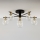 Jupiter 2036 - Candeeiro integrado FIGARO 6xG9/10W/230V preto/dourado/bege/transparente