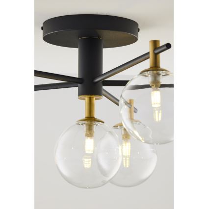 Jupiter 2036 - Candeeiro integrado FIGARO 6xG9/10W/230V preto/dourado/bege/transparente