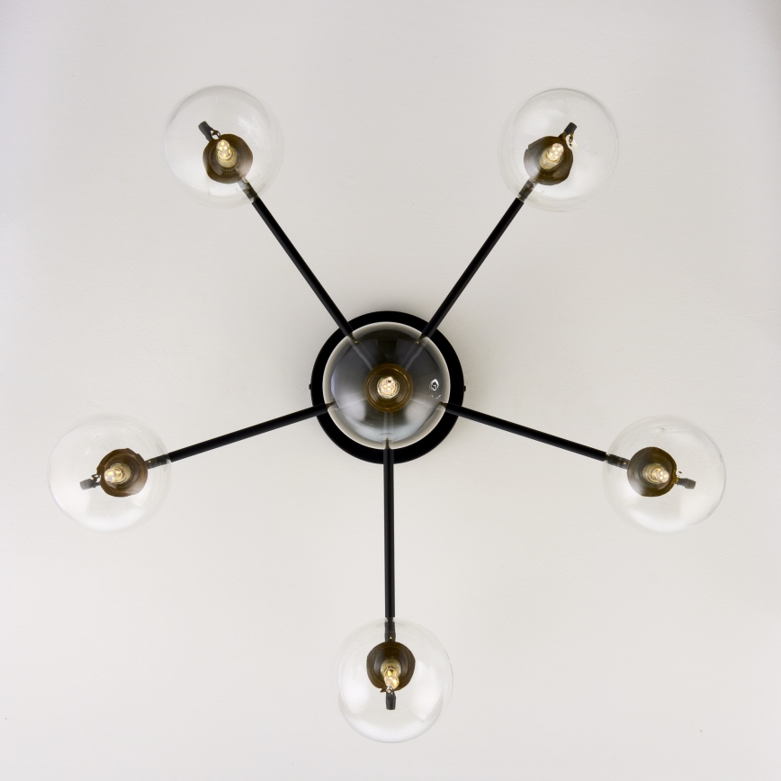 Jupiter 2036 - Candeeiro integrado FIGARO 6xG9/10W/230V preto/dourado/bege/transparente