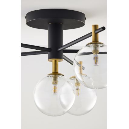 Jupiter 2036 - Candeeiro integrado FIGARO 6xG9/10W/230V preto/dourado/bege/transparente