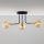 Jupiter 2037 - Candeeiro suspenso BURANO 3xG9/10W/230V preto/dourado/bege