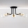 Jupiter 2040 - Candeeiro suspenso BURANO 5xG9/10W/230V preto/dourado/transparente