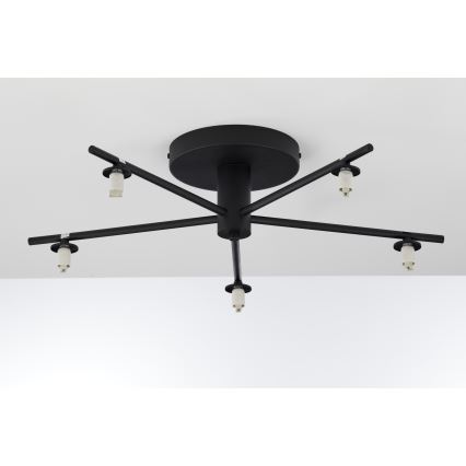 Jupiter 2046 - Candeeiro integrado PRATO 5xG9/10W/230V preto/transparente