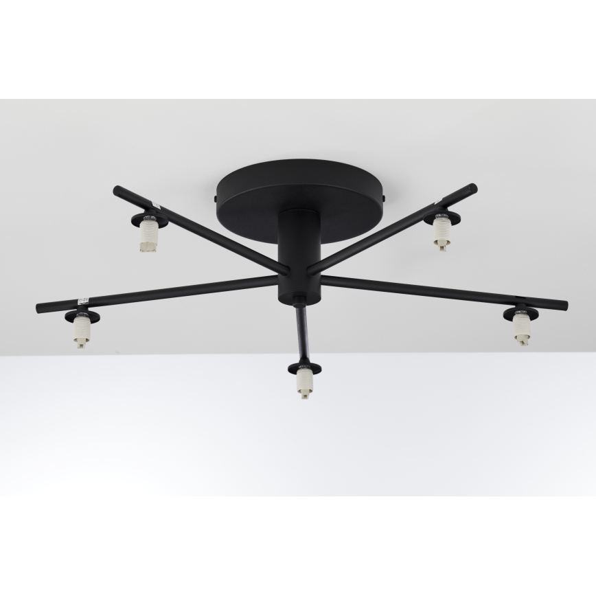 Jupiter 2046 - Candeeiro integrado PRATO 5xG9/10W/230V preto/transparente