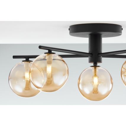 Jupiter 2047 - Candeeiro integrado PRATO 5xG9/10W/230V preto/bege